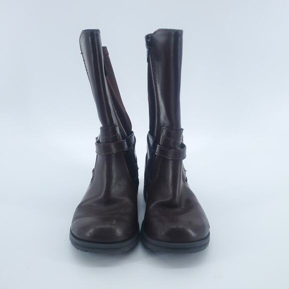 Stride Rite Girl Toddler SR Ella Rose Tall Brown Riding Boot Inside Zipper| 8T - Picture 2 of 7